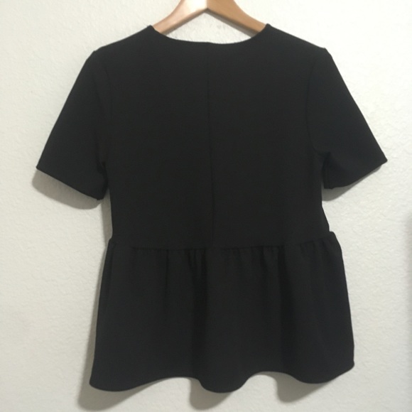 IN STOCK Sarah Ruffle Short Sleeve - Black main image 0